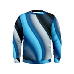 Abstract Pattern Lines Wave Kids  Sweatshirt by Nexatart