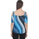 Abstract Pattern Lines Wave Women s Cutout Shoulder Tee View2