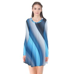 Abstract Pattern Lines Wave Flare Dress by Nexatart