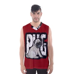 Pug Men s Basketball Tank Top by Valentinaart