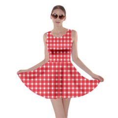 Pattern Diamonds Box Red Skater Dress by Nexatart