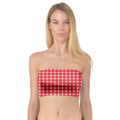 Pattern Diamonds Box Red Bandeau Top by Nexatart