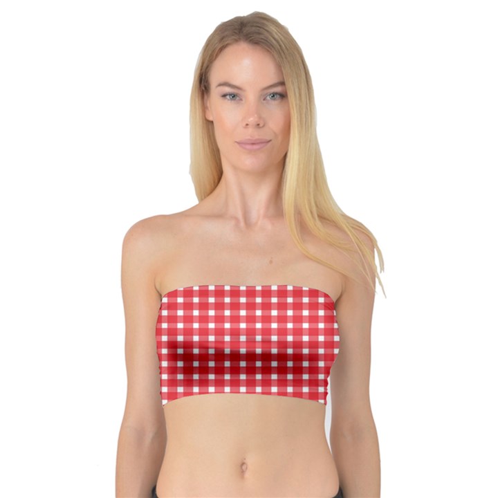 Pattern Diamonds Box Red Bandeau Top