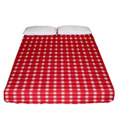 Pattern Diamonds Box Red Fitted Sheet (california King Size) by Nexatart