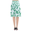 Leaves Foliage Green Wallpaper Flared Midi Skirt View2