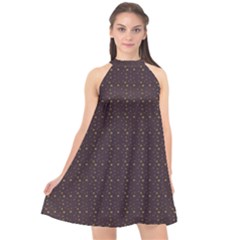 Pattern Background Star Halter Neckline Chiffon Dress  by Nexatart