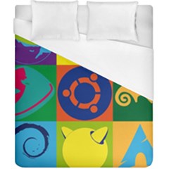 Linux Logos Duvet Cover (california King Size) by bullshitdesign