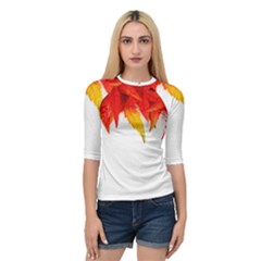 Abstract Autumn Background Bright Quarter Sleeve Tee