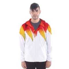 Abstract Autumn Background Bright Hooded Wind Breaker (men) by Nexatart