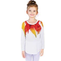 Abstract Autumn Background Bright Kids  Long Sleeve Tee