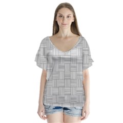 Flooring Household Pattern Flutter Sleeve Top by Nexatart