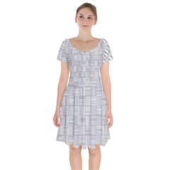 Flooring Household Pattern Short Sleeve Bardot Dress