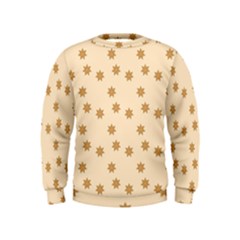 Pattern Gingerbread Star Kids  Sweatshirt by Nexatart