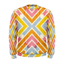 Line Pattern Cross Print Repeat Men s Sweatshirt by Nexatart