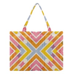 Line Pattern Cross Print Repeat Medium Tote Bag by Nexatart