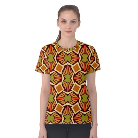 Geometry Shape Retro Trendy Symbol Women s Cotton Tee by Nexatart