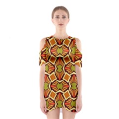 Geometry Shape Retro Trendy Symbol Shoulder Cutout One Piece by Nexatart