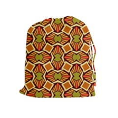 Geometry Shape Retro Trendy Symbol Drawstring Pouches (extra Large) by Nexatart