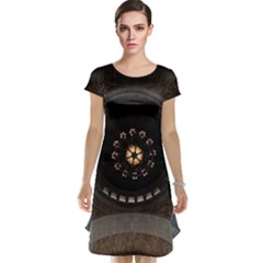 Pattern Design Symmetry Up Ceiling Cap Sleeve Nightdress by Nexatart