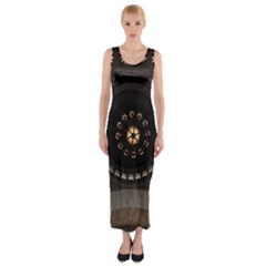 Pattern Design Symmetry Up Ceiling Fitted Maxi Dress by Nexatart