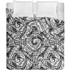 Gray Scale Pattern Tile Design Duvet Cover Double Side (california King Size) by Nexatart