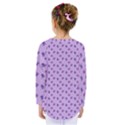 Pattern Background Violet Flowers Kids  Long Sleeve Tee View2