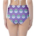 Background Floral Pattern Purple High-Waist Bikini Bottoms View2