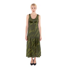 Linux Logo Camo Green Sleeveless Maxi Dress by bullshitdesign