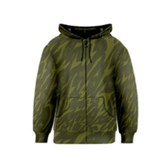 Linux Logo Camo Green Kids  Zipper Hoodie by bullshitdesign