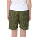 Linux Logo Camo Green Women s Basketball Shorts View2