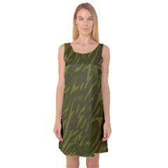 Linux Logo Camo Green Sleeveless Satin Nightdress by bullshitdesign