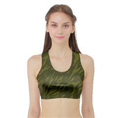 Linux Logo Camo Green Sports Bra With Border by bullshitdesign