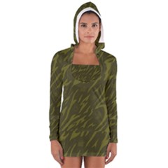 Linux Logo Camo Green Women s Long Sleeve Hooded T-shirt by bullshitdesign