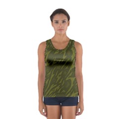 Linux Logo Camo Green Women s Sport Tank Top  by bullshitdesign