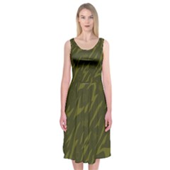 Linux Logo Camo Green Midi Sleeveless Dress by bullshitdesign