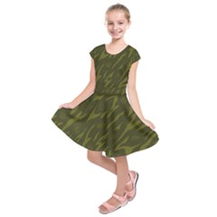 Linux Logo Camo Green Kids  Short Sleeve Dress by bullshitdesign