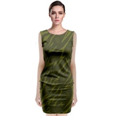 Linux Logo Camo Green Sleeveless Velvet Midi Dress by bullshitdesign