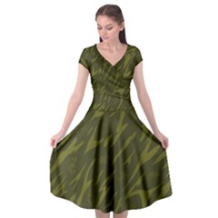 Linux Logo Camo Green Cap Sleeve Wrap Front Dress by bullshitdesign