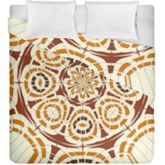 Brown And Tan Abstract Duvet Cover Double Side (king Size) by linceazul