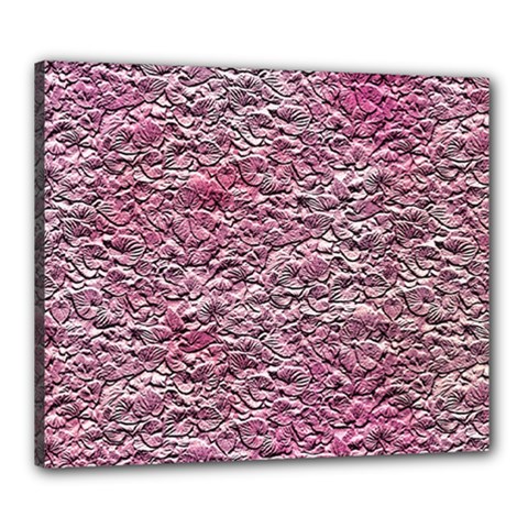 Leaves Pink Background Texture Canvas 24  X 20  by Nexatart