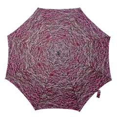 Leaves Pink Background Texture Hook Handle Umbrellas (medium) by Nexatart