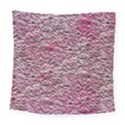 Leaves Pink Background Texture Square Tapestry (Large) View1