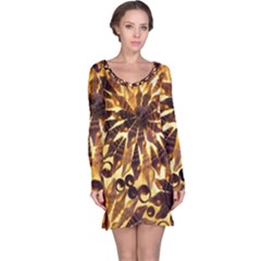 Mussels Lamp Star Pattern Long Sleeve Nightdress by Nexatart