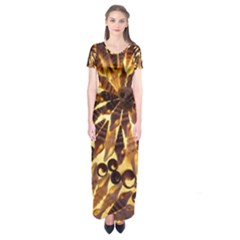 Mussels Lamp Star Pattern Short Sleeve Maxi Dress by Nexatart