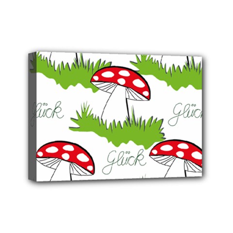 Mushroom Luck Fly Agaric Lucky Guy Mini Canvas 7  X 5  by Nexatart