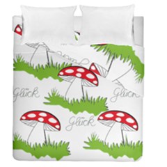 Mushroom Luck Fly Agaric Lucky Guy Duvet Cover Double Side (queen Size) by Nexatart