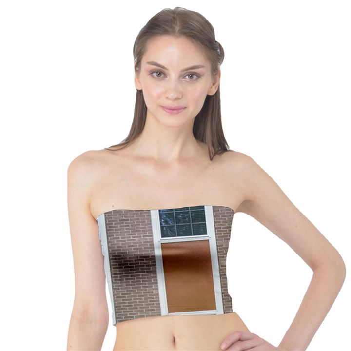 Pattern Symmetry Line Windows Tube Top