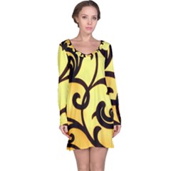 Texture Pattern Beautiful Bright Long Sleeve Nightdress by Nexatart