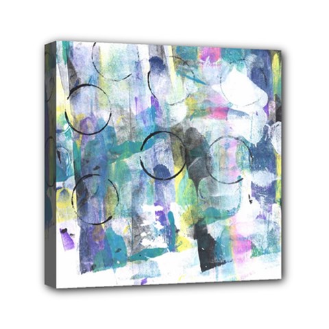 Background Color Circle Pattern Mini Canvas 6  X 6  by Nexatart