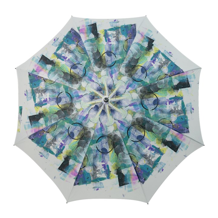 Background Color Circle Pattern Golf Umbrellas